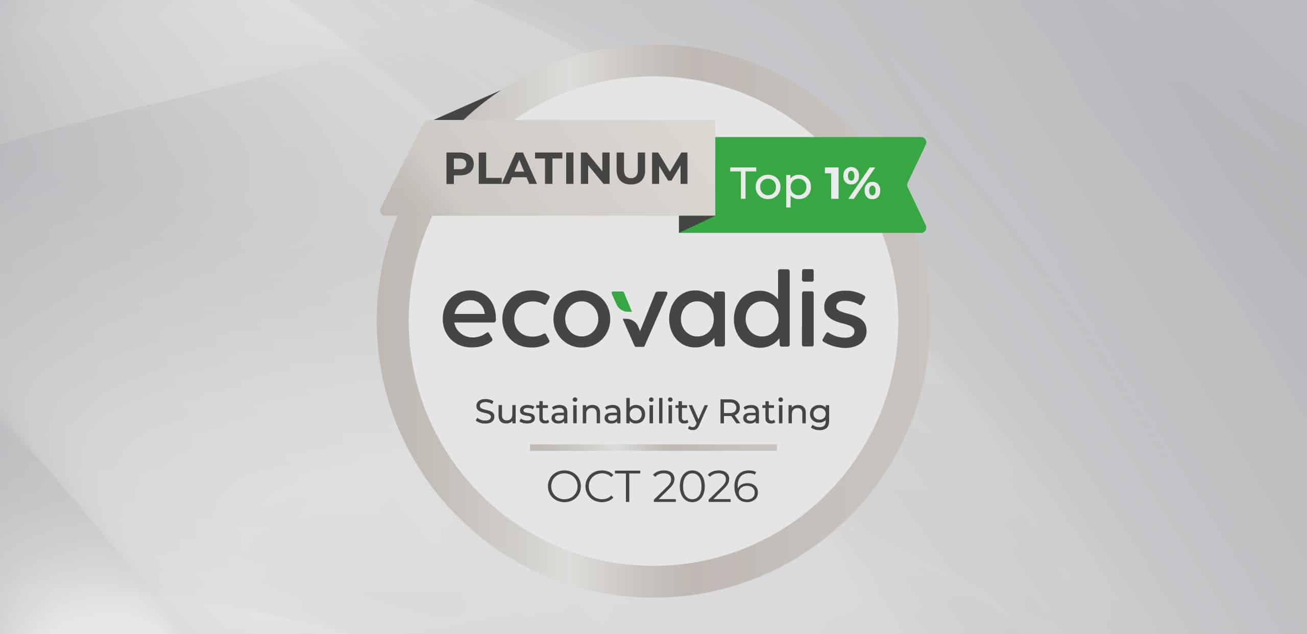 EcoVadis platinum medal October 2026